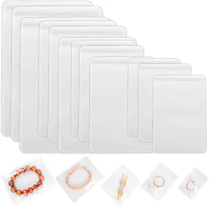 100PCS Jewelry PVC Storage Bags Self Seal Small Pouches Zipper Bag Clear Rings Earrings Packing Jewelry Transparent Lock Bags for Holding Jewelries Rings Earrings (100PCS)