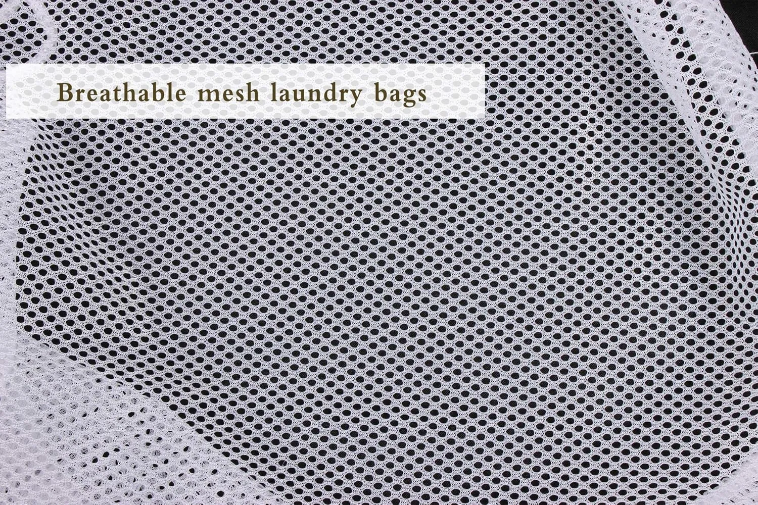 2 Pack Laundry Bags Heavy Duty Mesh Wash Bags with Drawstring Closure for College, Dorm, Travel, Family and Apartment Dwellers, 24 x 36 Inches, White