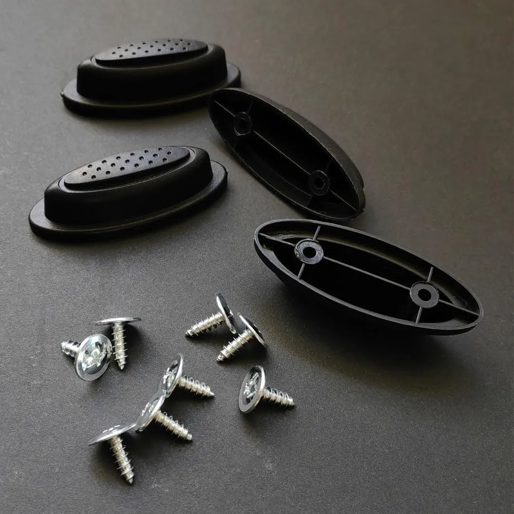 2 Pair Luggage Side Feet Suitcase Bracket Foot Replacements Luggage Case Legs with Screws, Anti-Slip Foot Nails, Travel Case Foot Studs, DIY Project