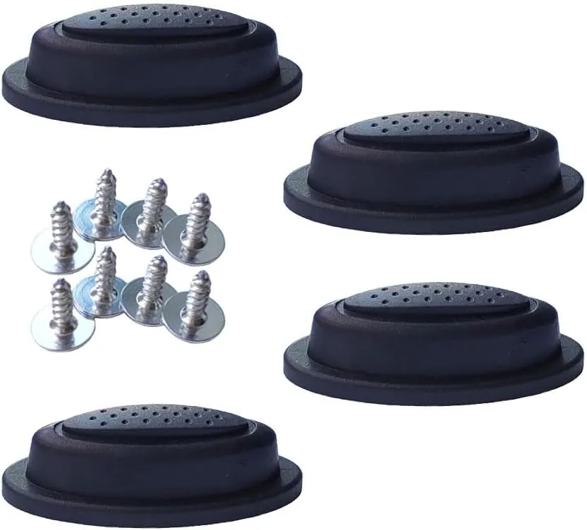 2 Pair Luggage Side Feet Suitcase Bracket Foot Replacements Luggage Case Legs with Screws, Anti-Slip Foot Nails, Travel Case Foot Studs, DIY Project