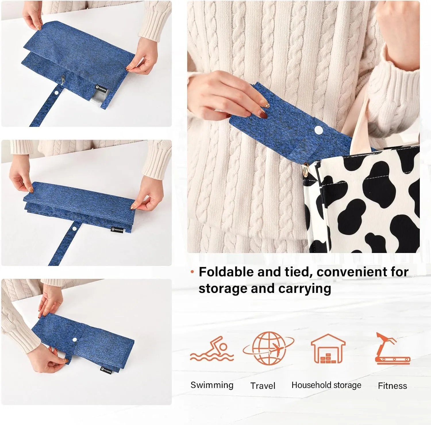 3 Set Travel Packing Cubes For Suitcases, Dark Blue, Stackable, Garment Bag Closet Storage, Luggage Space Saver, Luggages Management Personnel