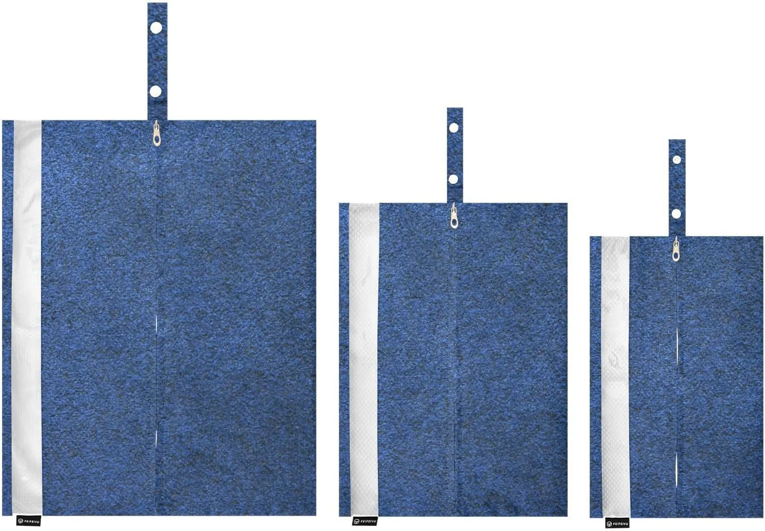3 Set Travel Packing Cubes For Suitcases, Dark Blue, Stackable, Garment Bag Closet Storage, Luggage Space Saver, Luggages Management Personnel