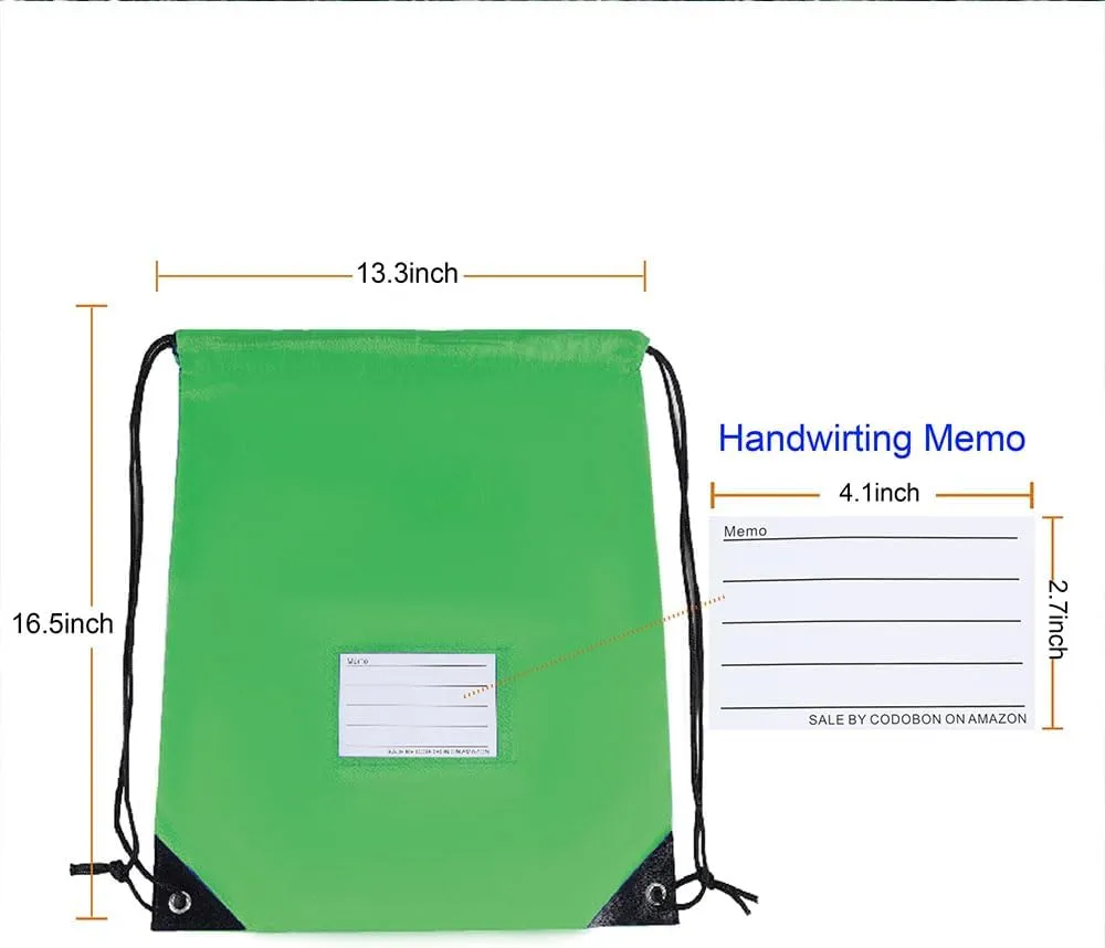 40 Pcs Drawstring Bags,Bulk Draw String Backpack, DIY Gym Sports Cinch Bag Sackpack for Women Men, Green