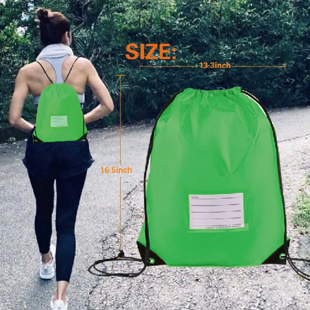 40 Pcs Drawstring Bags,Bulk Draw String Backpack, DIY Gym Sports Cinch Bag Sackpack for Women Men, Green