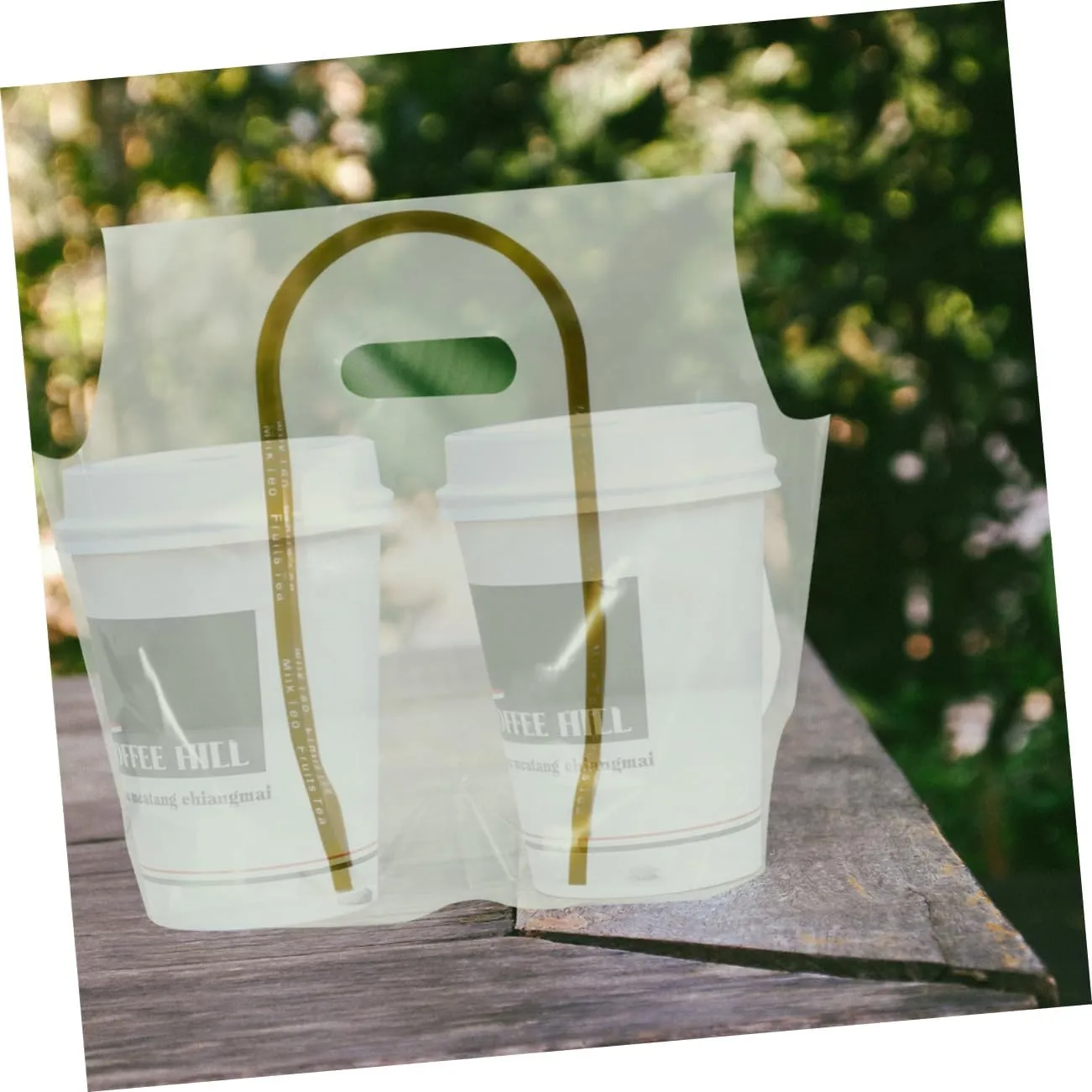 50pcs Transparent Bag Tea Bag Beverage Bag Plastic Drinkware Trolley Bags for Shopping Cart Drink Pouches Clear Packaging Bags Clear Drink Carrier Bags Milk Coffee Juice re-usable