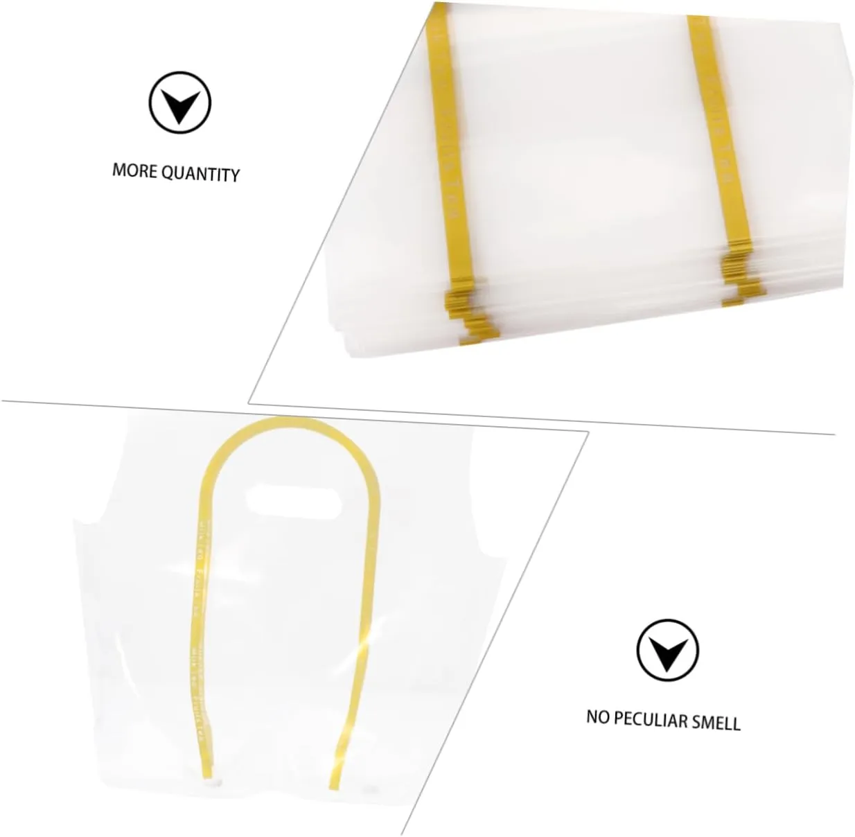 50pcs Transparent Bag Tea Bag Beverage Bag Plastic Drinkware Trolley Bags for Shopping Cart Drink Pouches Clear Packaging Bags Clear Drink Carrier Bags Milk Coffee Juice re-usable