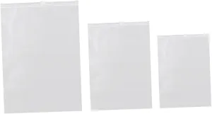 6pcs Clear Self Sealing Plastic Bags for Clothes Storage Travel Organizer Pouches 2 Each of