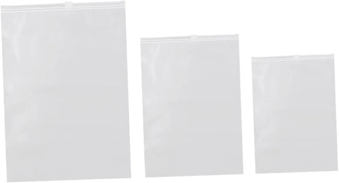 6pcs Clear Self Sealing Plastic Bags for Clothes Storage Travel Organizer Pouches 2 Each of