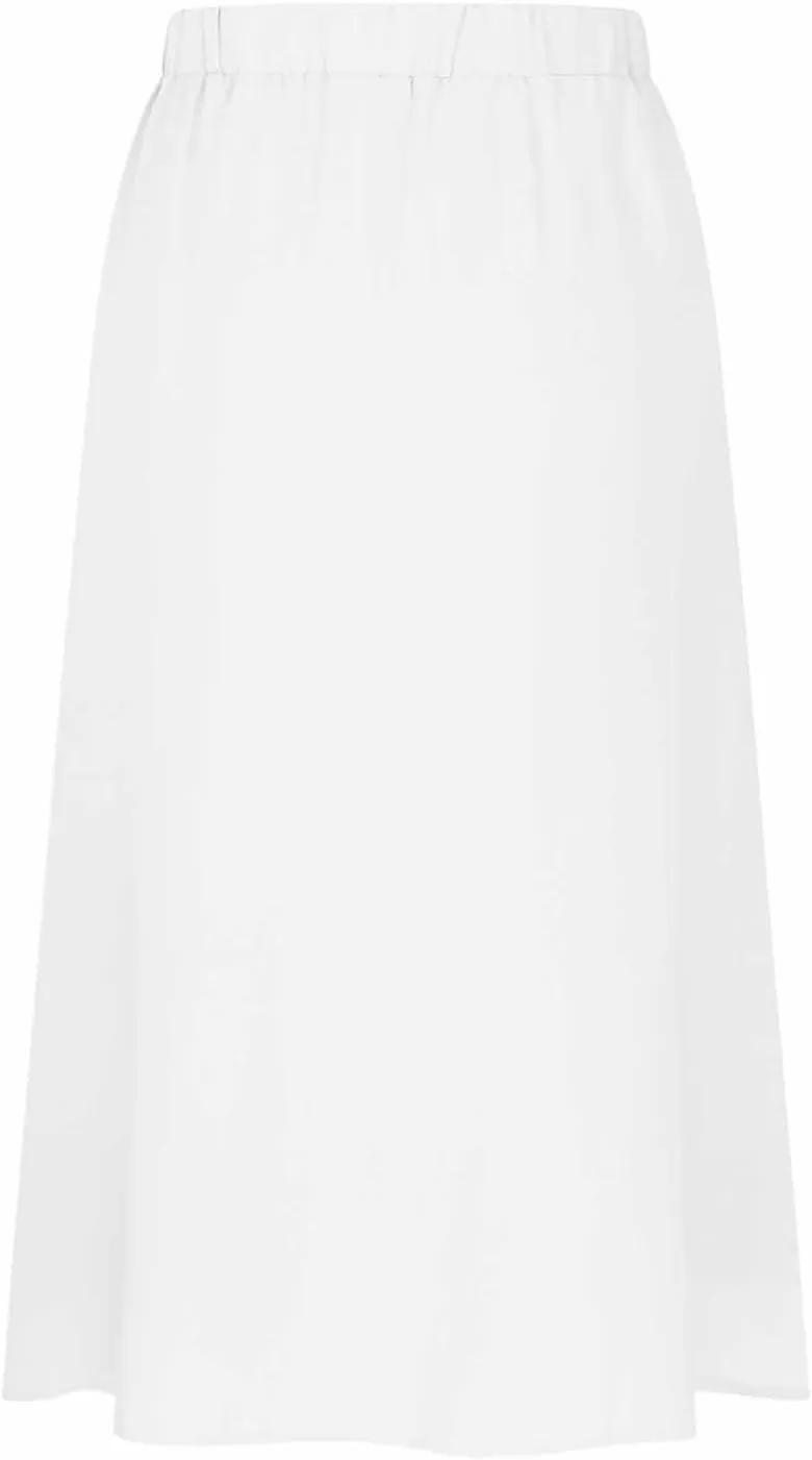 A Line Midi Skirts for Women Button Front Casual Summer Skirt High Waisted Flowy Boho Beach Skirts Resort Wear