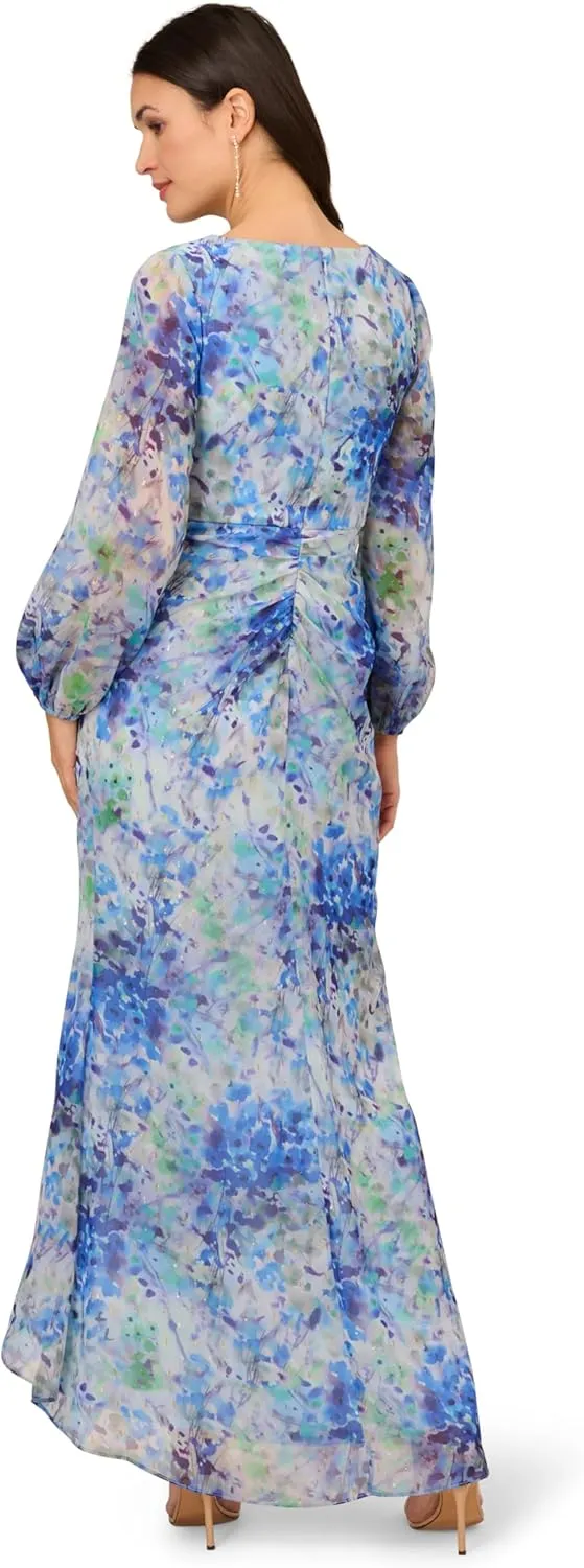 Adrianna Papell Women's Long Printed Gown