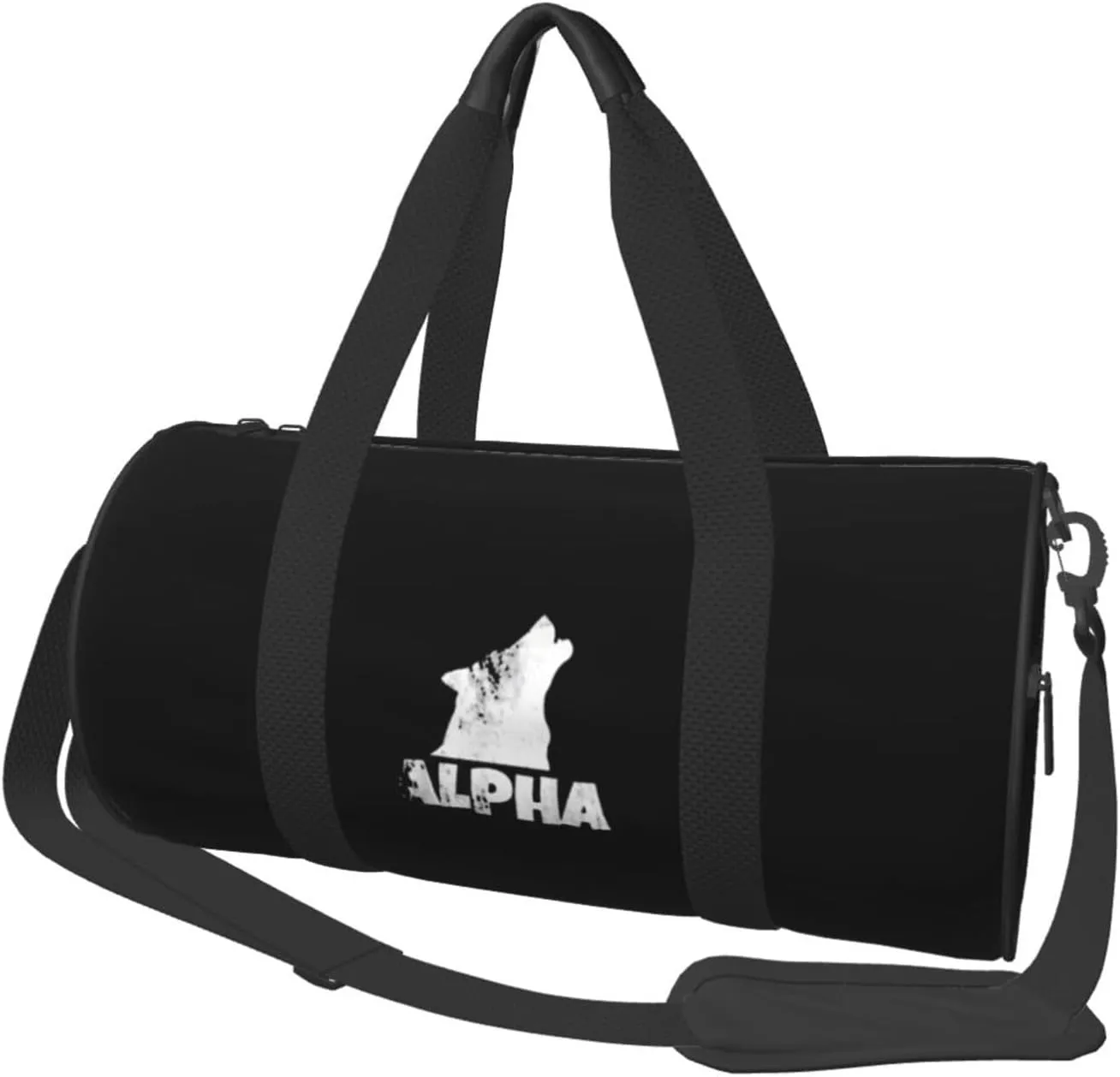Alpha Lone Wolf Convertible Garment Bag with Shoulder Strap, Carry on Garment Duffel Bag for Men Women - Rolling Foldable for Travel Luggage Bags (Black)