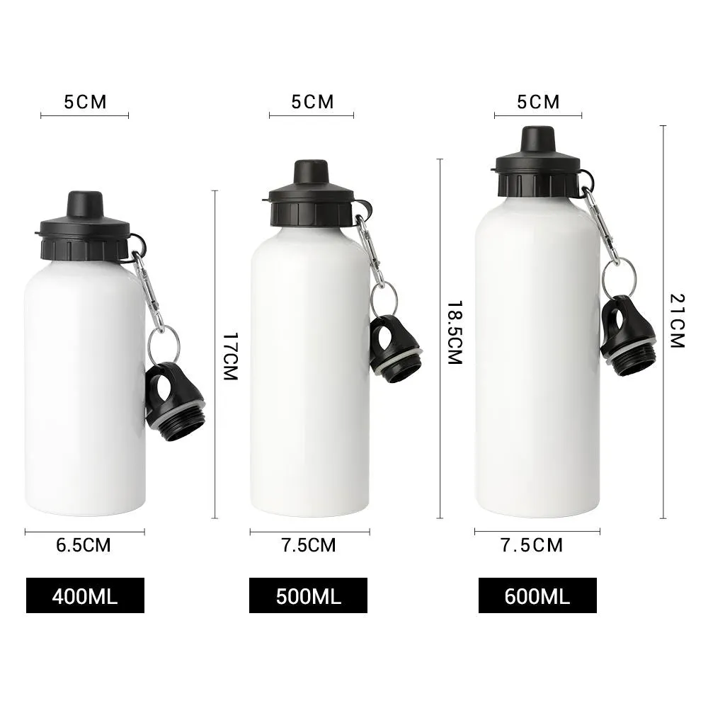 Aluminium Water Bottle 500ml White