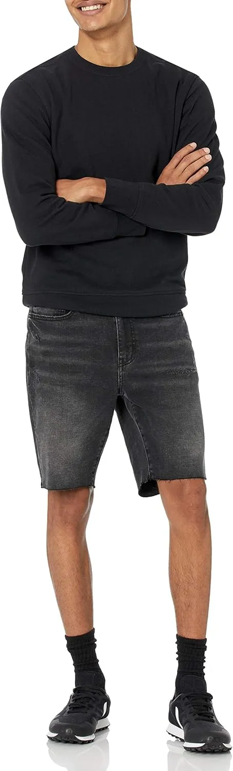 Amazon Essentials Men's Long-Sleeve Lightweight Fleece French Terry Crewneck Sweatshirt