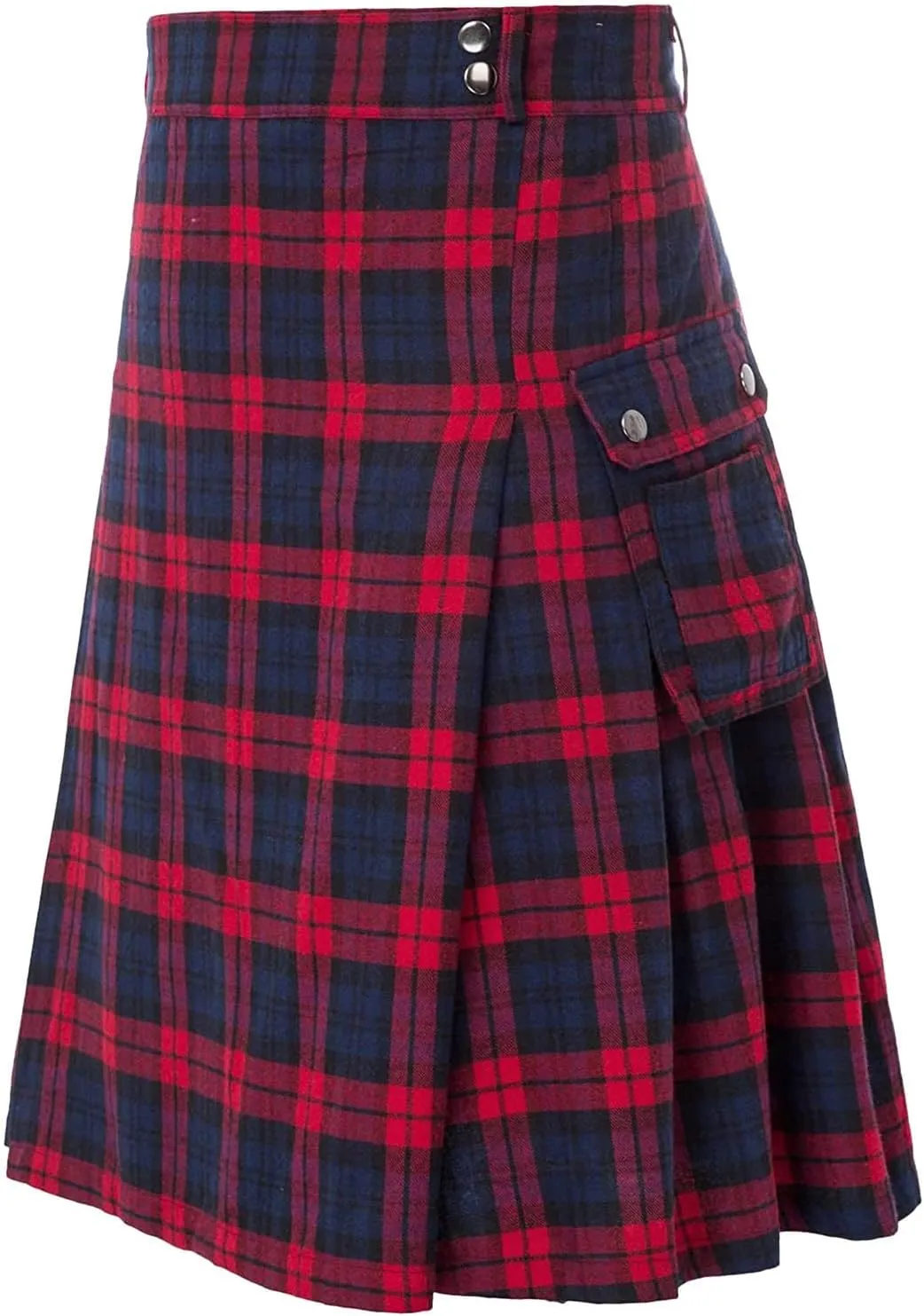 Authentic Scottish Men's Tartan Kilts Pocket Pleated Skirt Highland Light Weight Value Kilt The Scotland Kilt