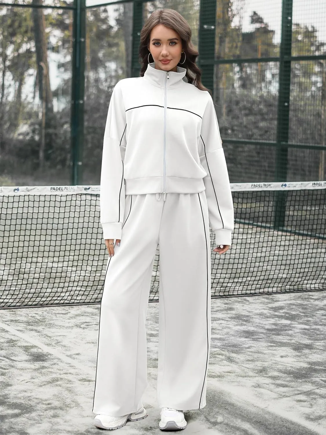 AVAMO 2 Piece Tracksuit for Women Sweatsuits Sets Outfits Long Sleeve Zip Up Sweatshirt Long Pants Jogging Suits