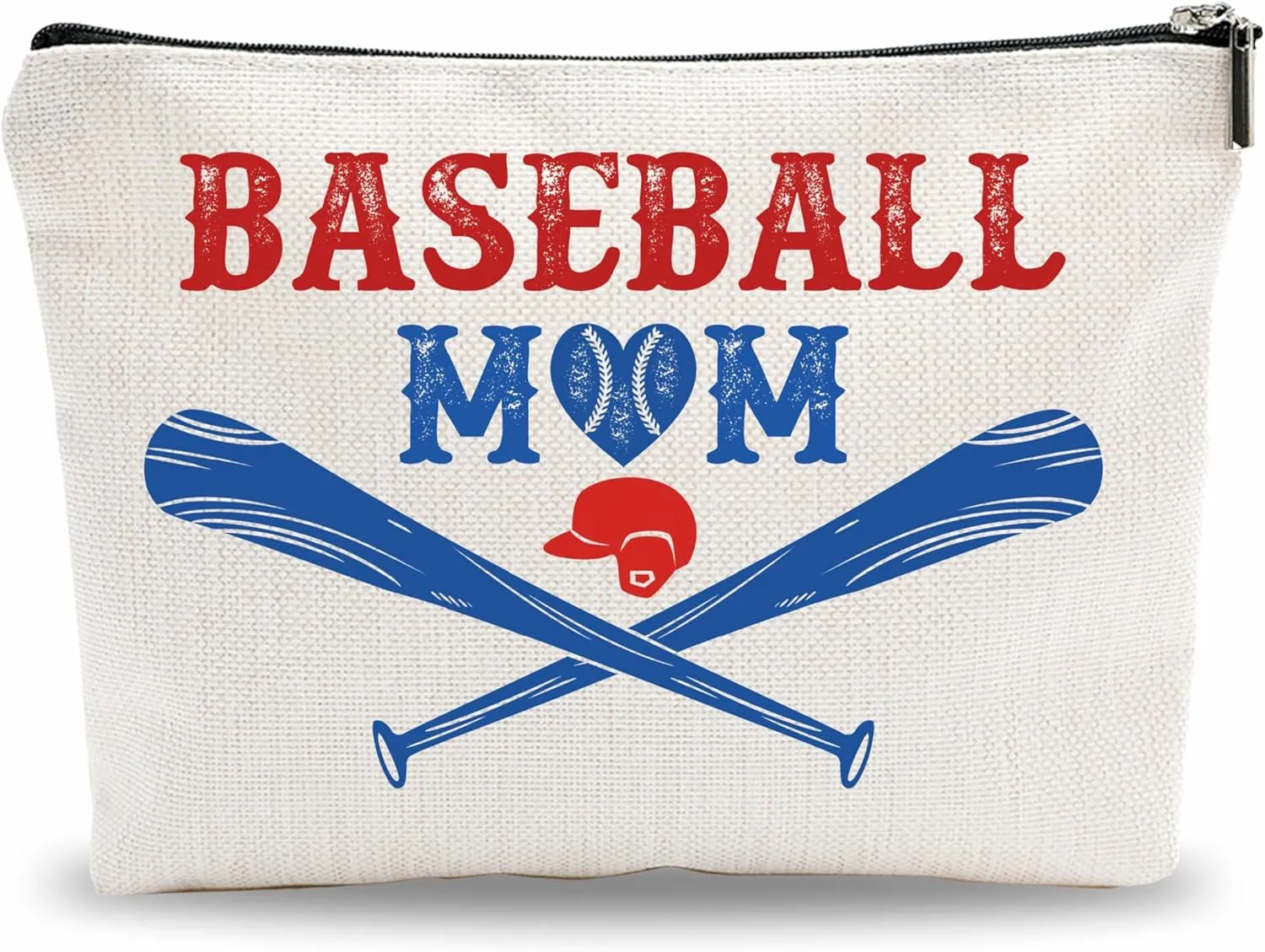 Baseball Mom Make Up Bag, Inspirational Cosmetic Bag, Softball Toiletry Bag, Funny Gift For Women, Women Accessories - A09