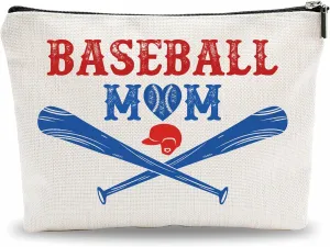 Baseball Mom Make Up Bag, Inspirational Cosmetic Bag, Softball Toiletry Bag, Funny Gift For Women, Women Accessories - A09
