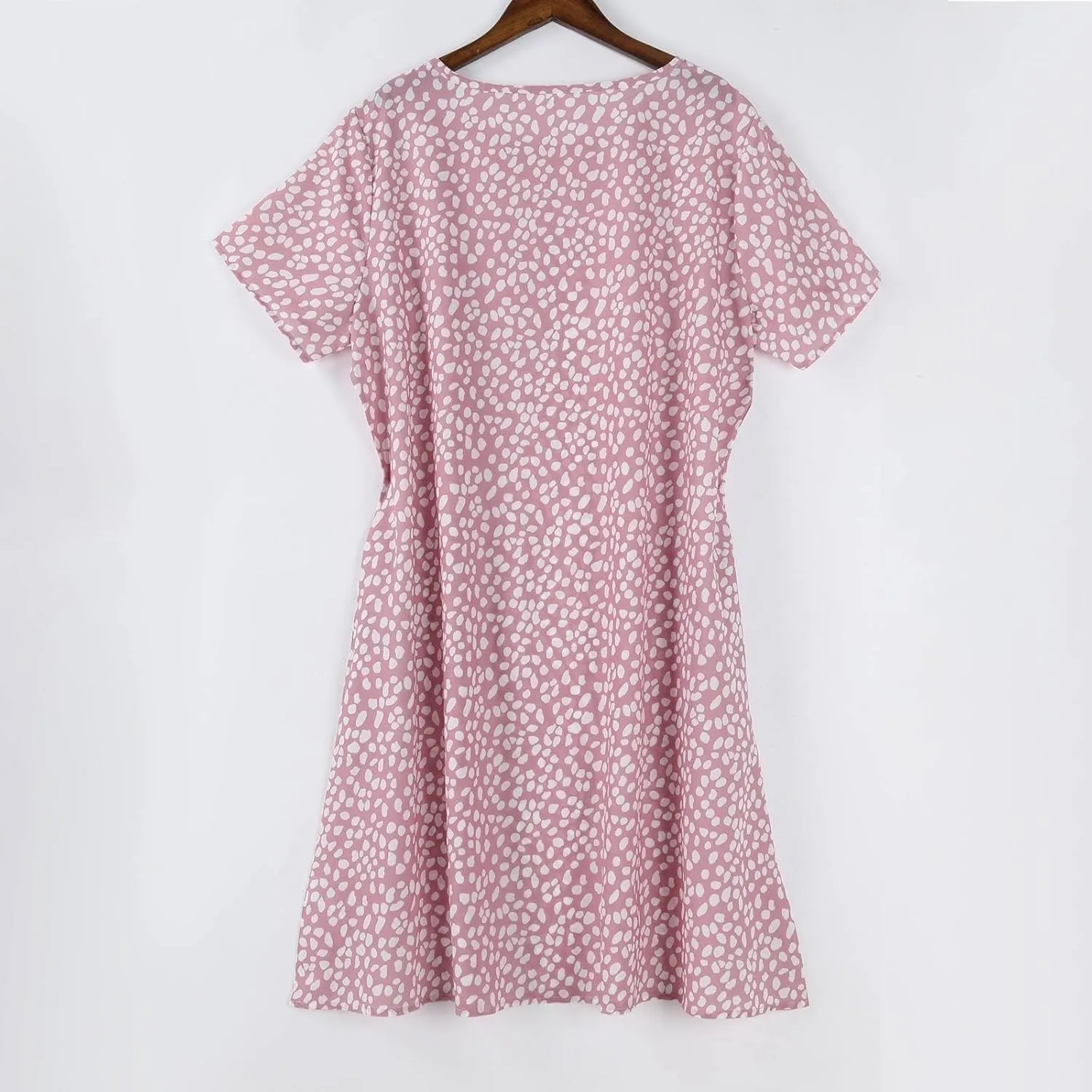 BAXLIMEK Beach Dresses for Women,2025 Summer Trendy Floral Print Boho Vacation Dress,Casual Short Sleeve Flowy Midi Dress