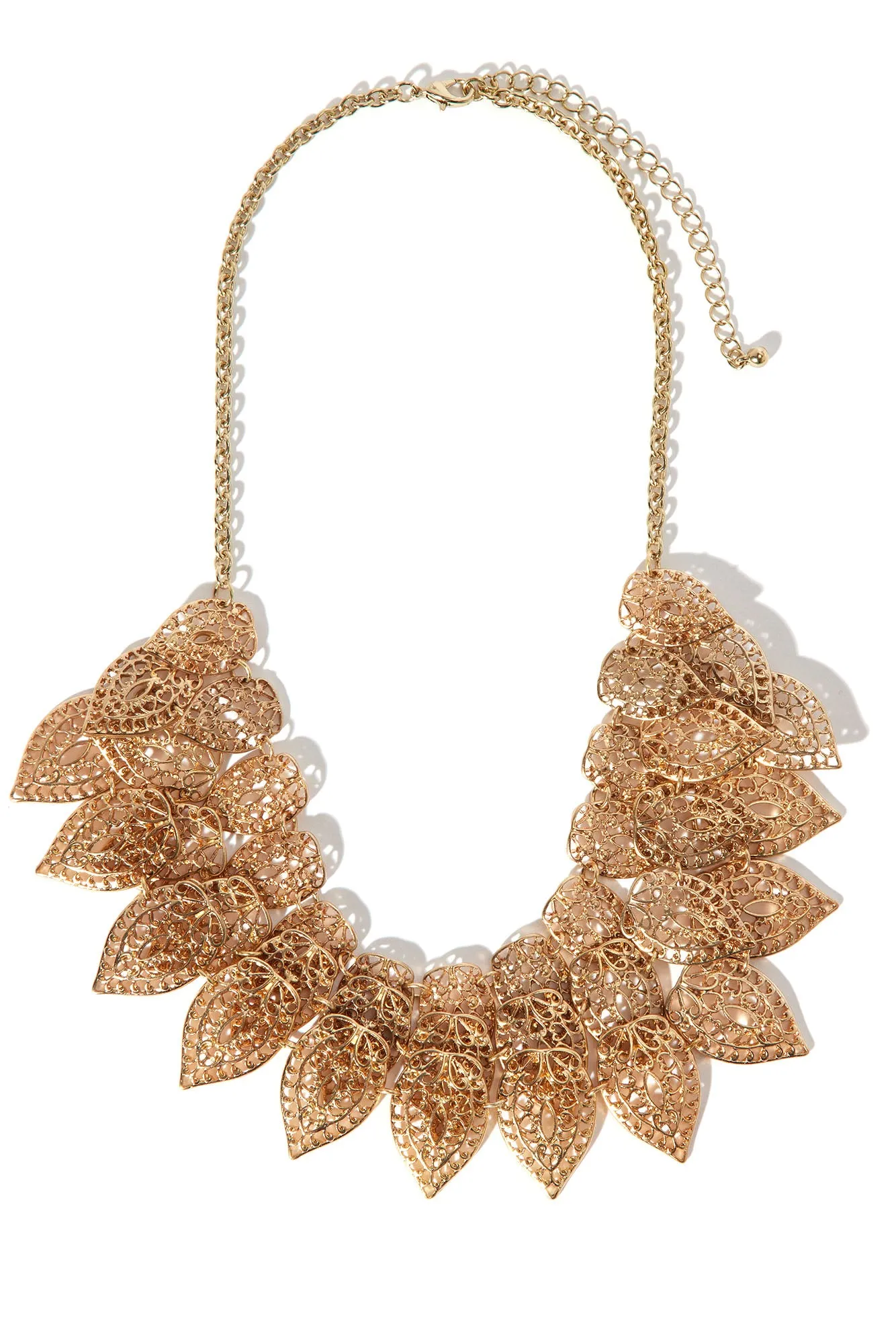 Beleaf In Yourself Necklace And Earring Set - Gold