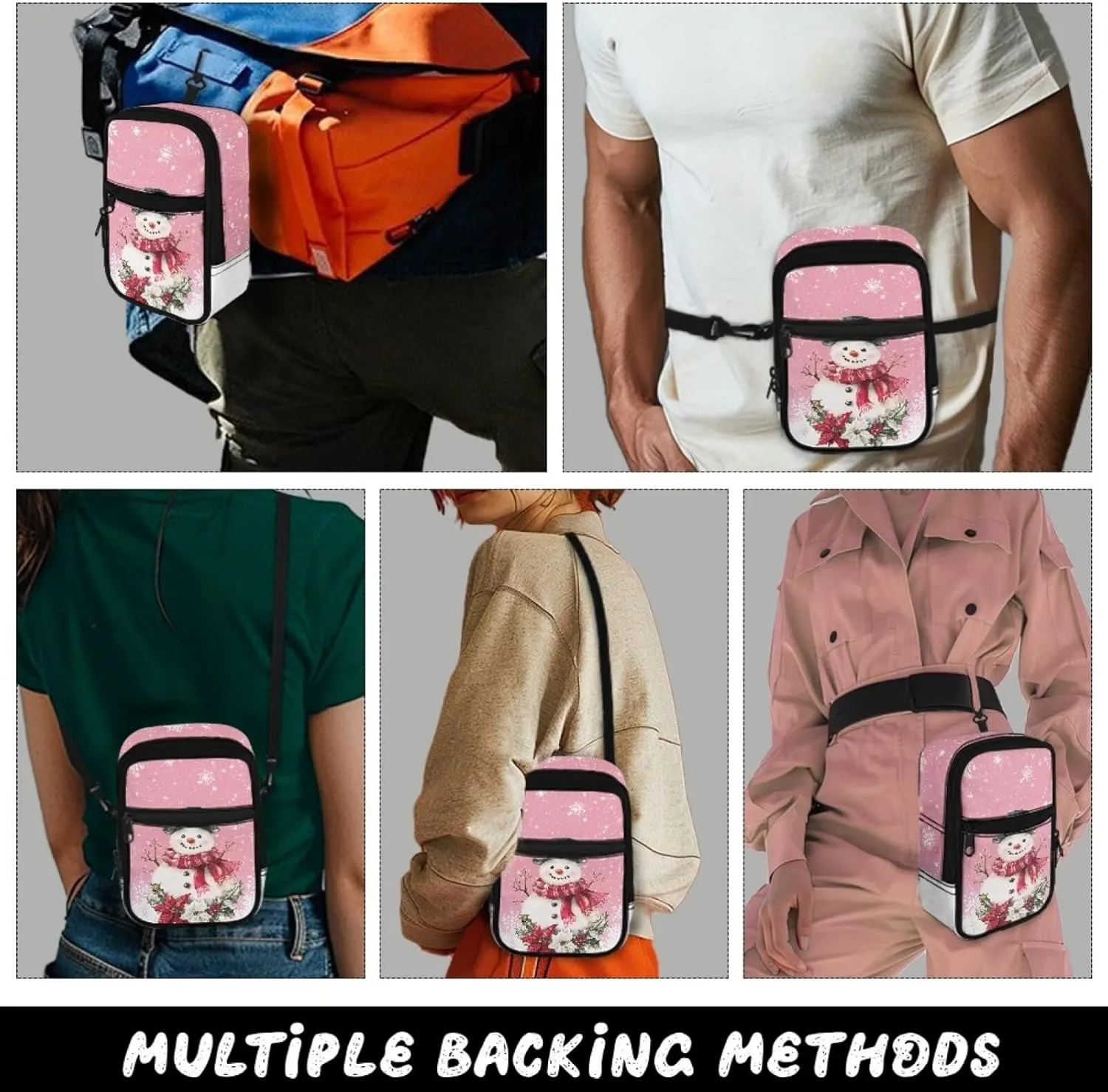 BIGCARJOB Shoulder Handbags for Womens Mini Crossbody Backpack Small Belt Bags Travel Sling Pouch Crossbody Fanny Pack