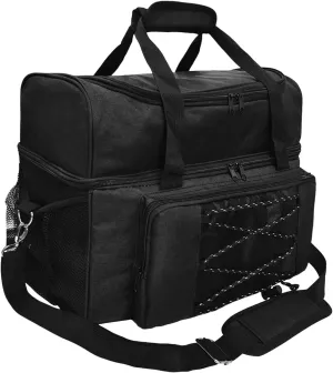 Bowling Bag for 2 Balls Double Zipper Bowling Ball Storage Bag with Divider Bowling Tote for Outdoor Activities Gym Practice