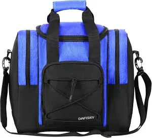 Bowling Ball Bag - Single Ball Tote with Padded Holder, Shoe Compartment and Strap
