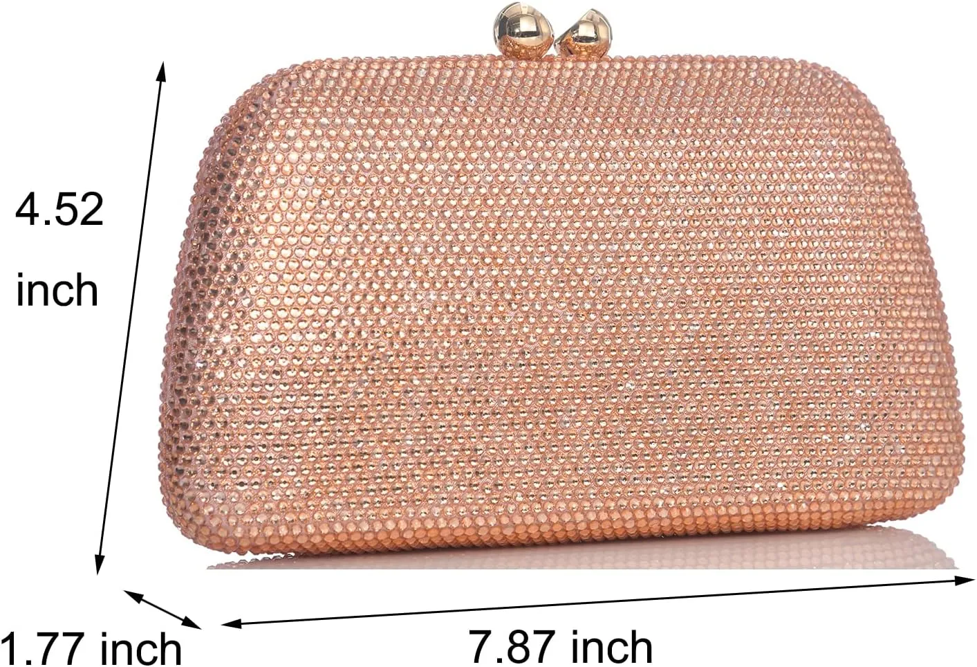 Bright Crystal Clutch Bag Sparkling Full Rhinestone Evening Bag for Women Elegant Formal Occasion Wedding Bridal Graduation