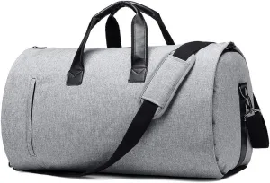 Business Travel Duffle Bag Garment Bags Oversized Flight Bag Weekender Travel Suit Bag 55L Super Capacity Travel Bag (Gray)
