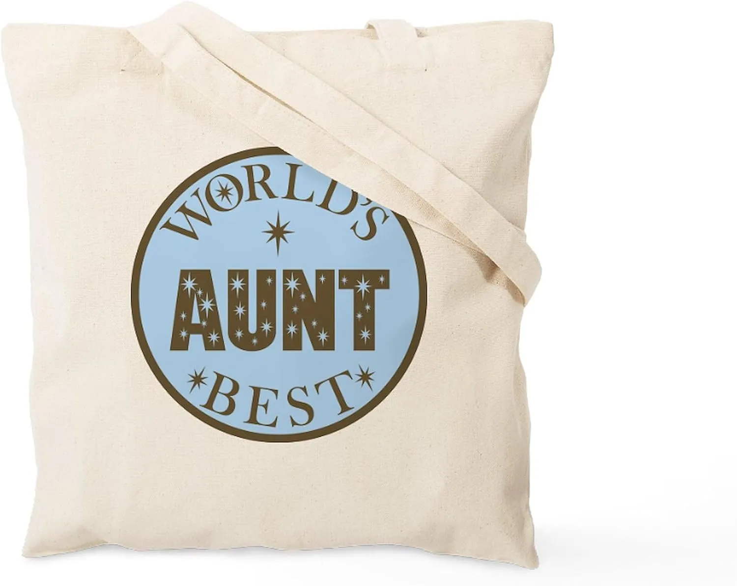 CafePress Aunt Gift World's Best Tote Bag Reusable Natural Beige Canvas Shopping Bag