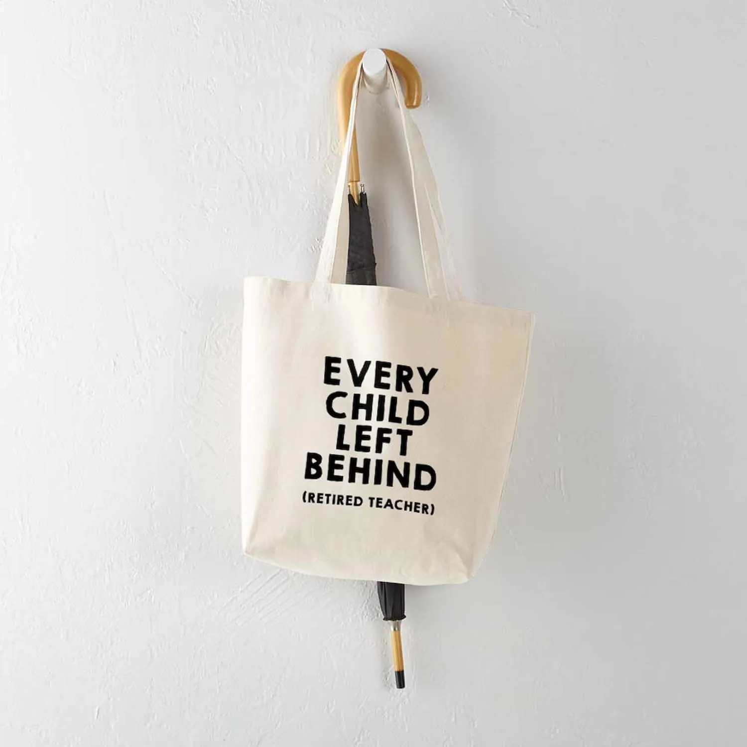 CafePress Every Child Left Behind Tote Bag Reusable Natural Beige Canvas Shopping Bag