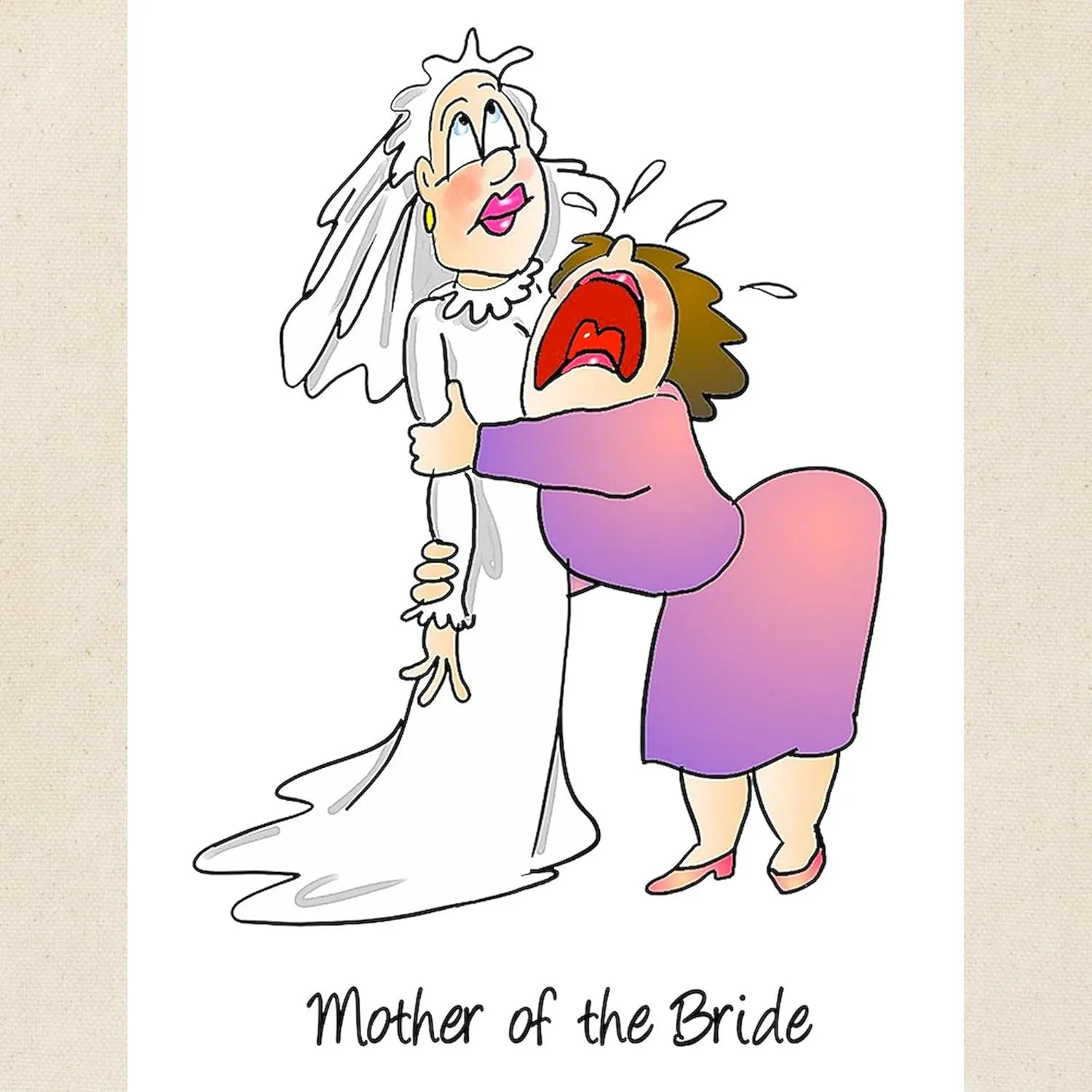 CafePress Funny Mother Of The Bride Tote Bag Reusable Natural Beige Canvas Shopping Bag