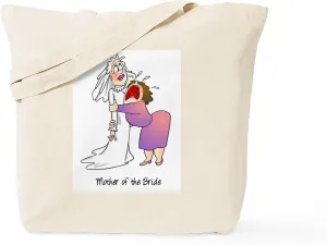 CafePress Funny Mother Of The Bride Tote Bag Reusable Natural Beige Canvas Shopping Bag
