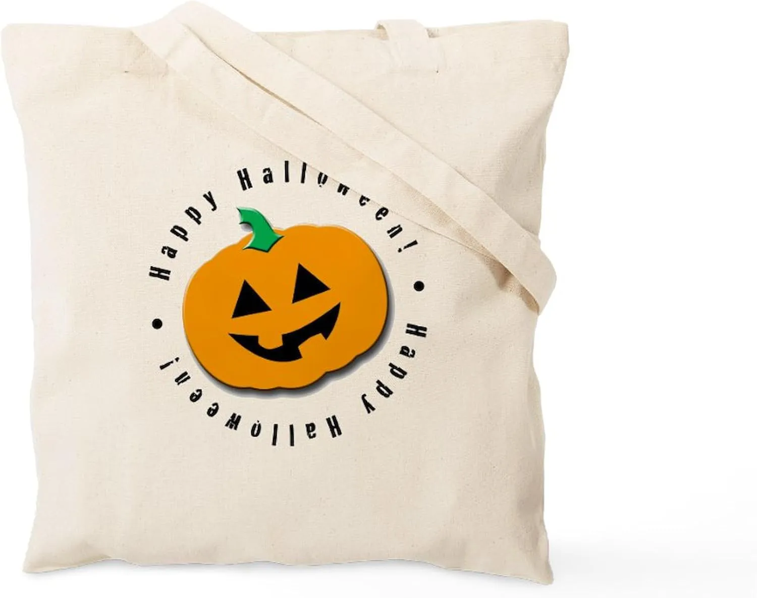CafePress Halloween Pumpkin Tote Bag Reusable Natural Beige Canvas Shopping Bag