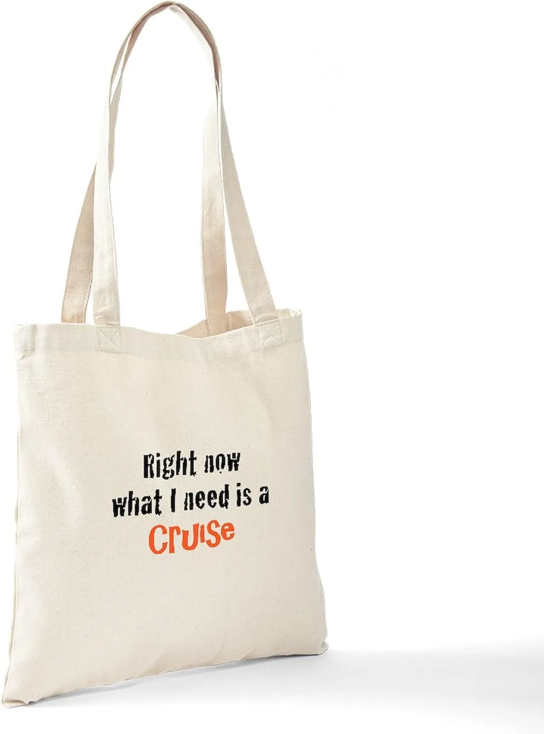 CafePress I Need A Cruise Tote Bag Reusable Natural Beige Canvas Shopping Bag