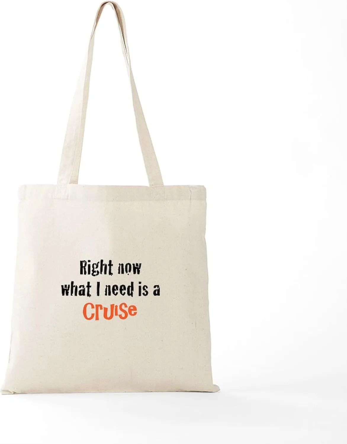 CafePress I Need A Cruise Tote Bag Reusable Natural Beige Canvas Shopping Bag