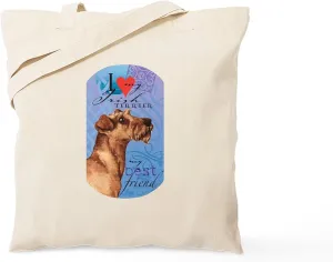 CafePress Irish Terrier Tote Bag Reusable Natural Beige Canvas Shopping Bag