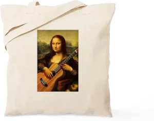 CafePress Mona Guitar Tote Bag Natural Canvas Tote Bag, Reusable Shopping Bag