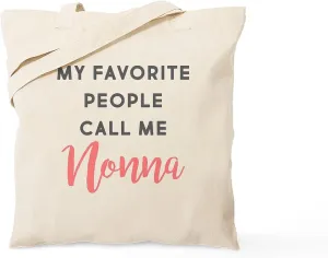 CafePress My Favorite People Call Me Nonna Tote Bag Reusable Natural Beige Canvas Shopping Bag