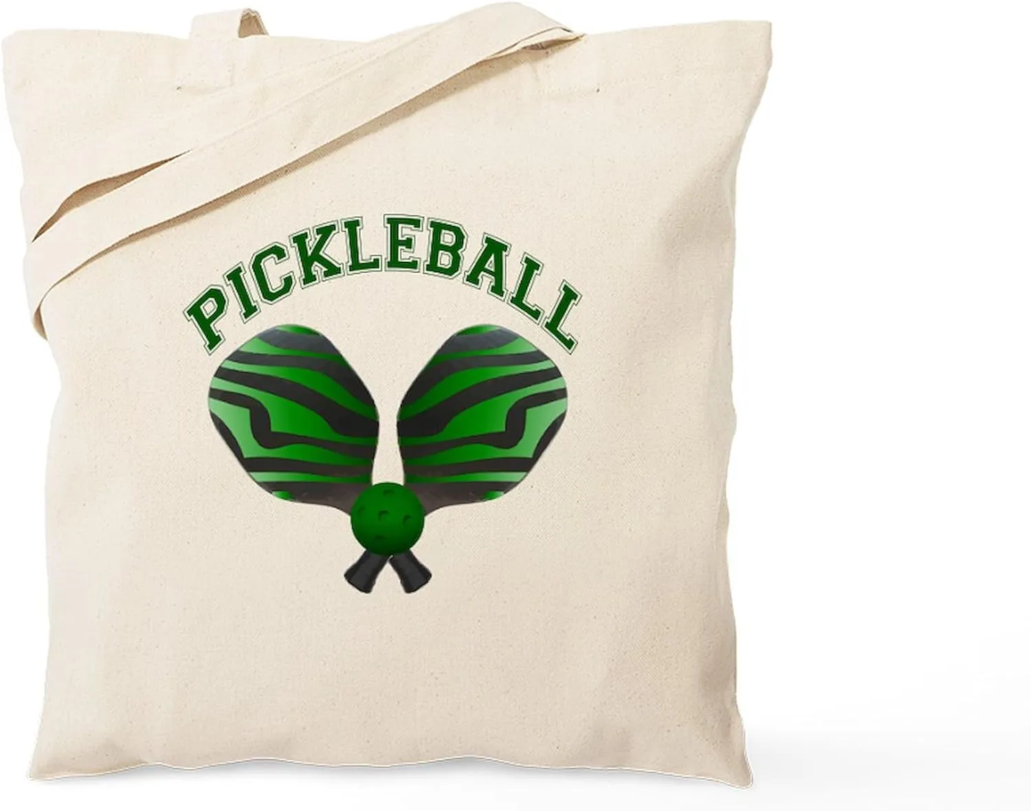 CafePress Pickleball Tote Bag Natural Canvas Tote Bag, Reusable Shopping Bag