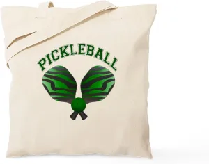 CafePress Pickleball Tote Bag Natural Canvas Tote Bag, Reusable Shopping Bag