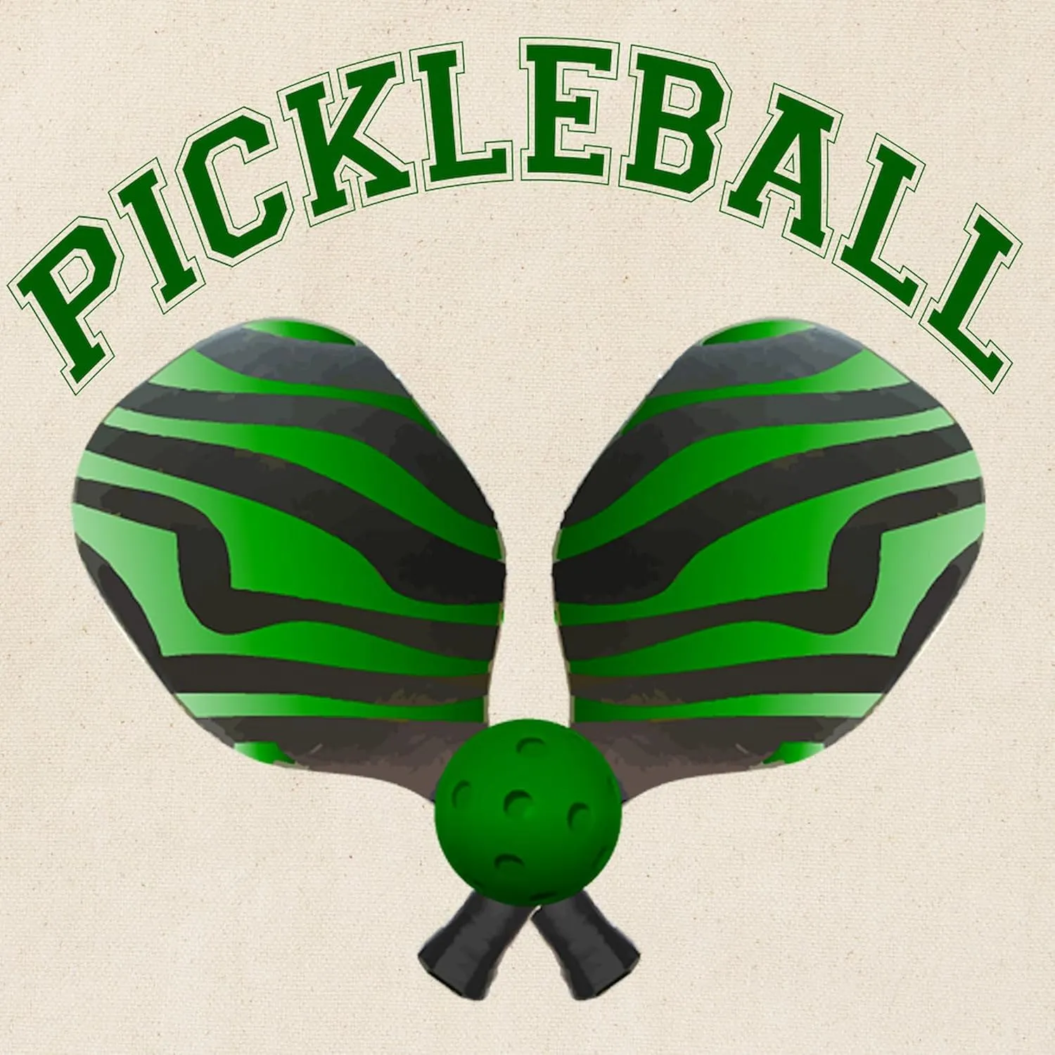 CafePress Pickleball Tote Bag Natural Canvas Tote Bag, Reusable Shopping Bag