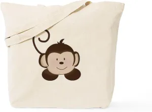 CafePress Pop Monkey Tote Bag Reusable Natural Beige Canvas Shopping Bag