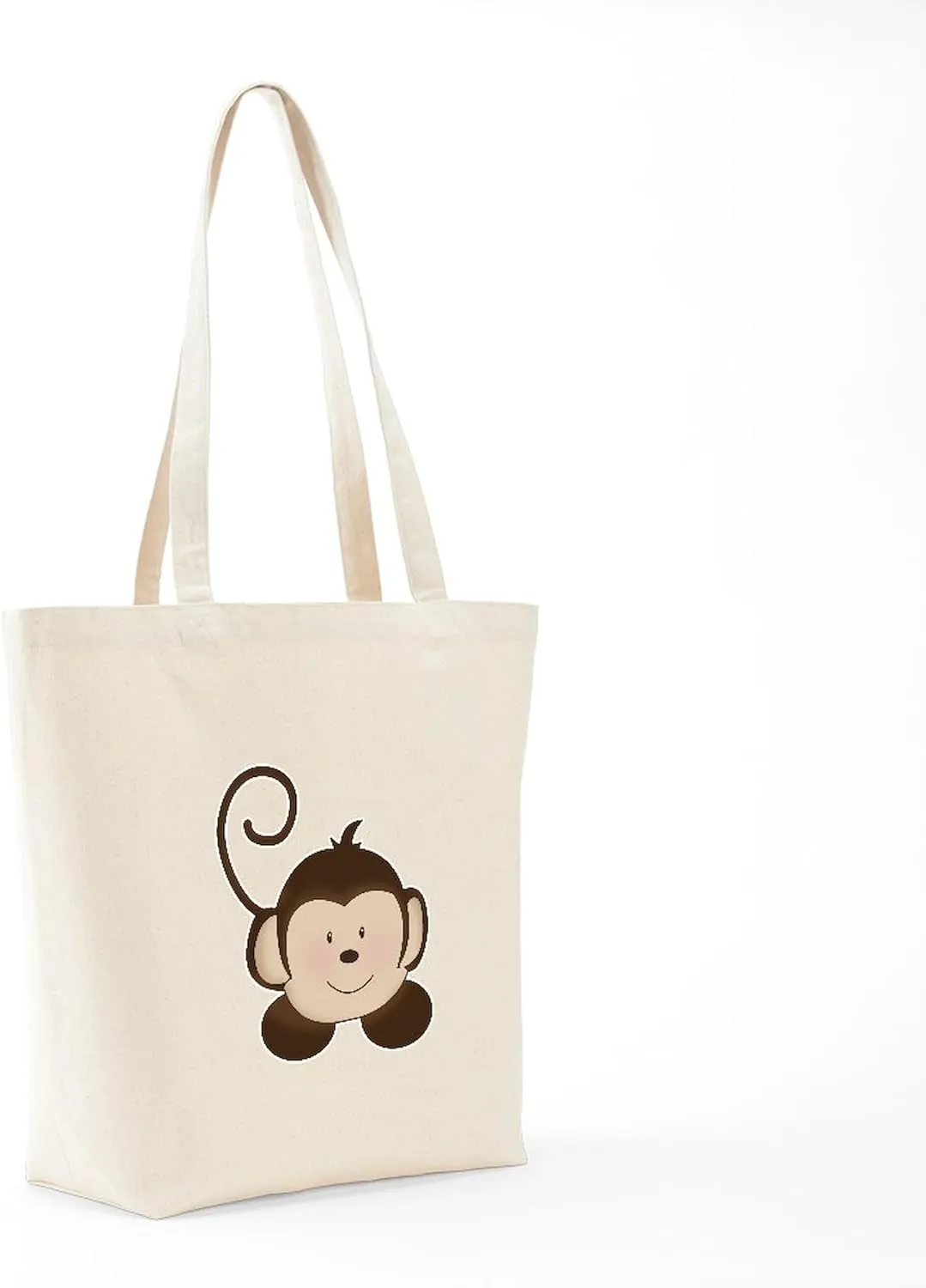 CafePress Pop Monkey Tote Bag Reusable Natural Beige Canvas Shopping Bag