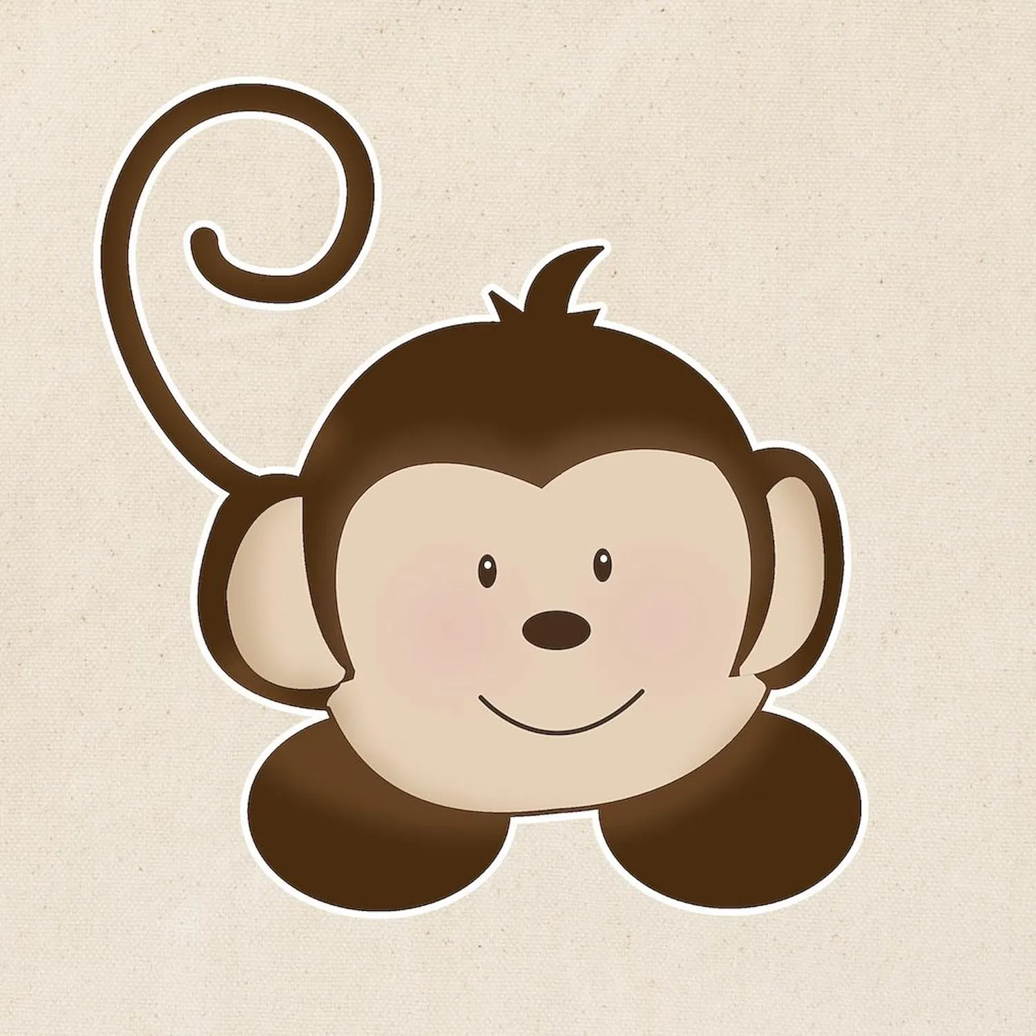 CafePress Pop Monkey Tote Bag Reusable Natural Beige Canvas Shopping Bag