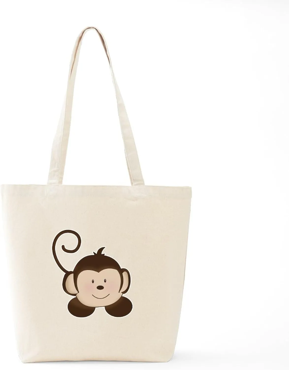 CafePress Pop Monkey Tote Bag Reusable Natural Beige Canvas Shopping Bag