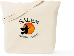 CafePress Salem MA Witch Tote Bag Reusable Natural Beige Canvas Shopping Bag