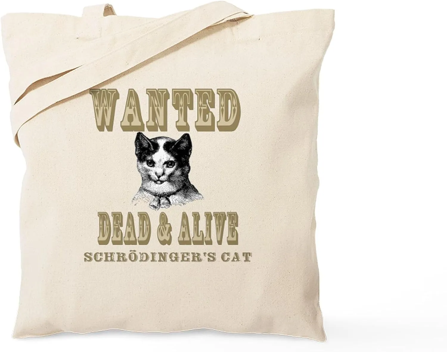 CafePress Schrodingers Cat Tote Bag Reusable Natural Beige Canvas Shopping Bag