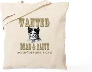 CafePress Schrodingers Cat Tote Bag Reusable Natural Beige Canvas Shopping Bag