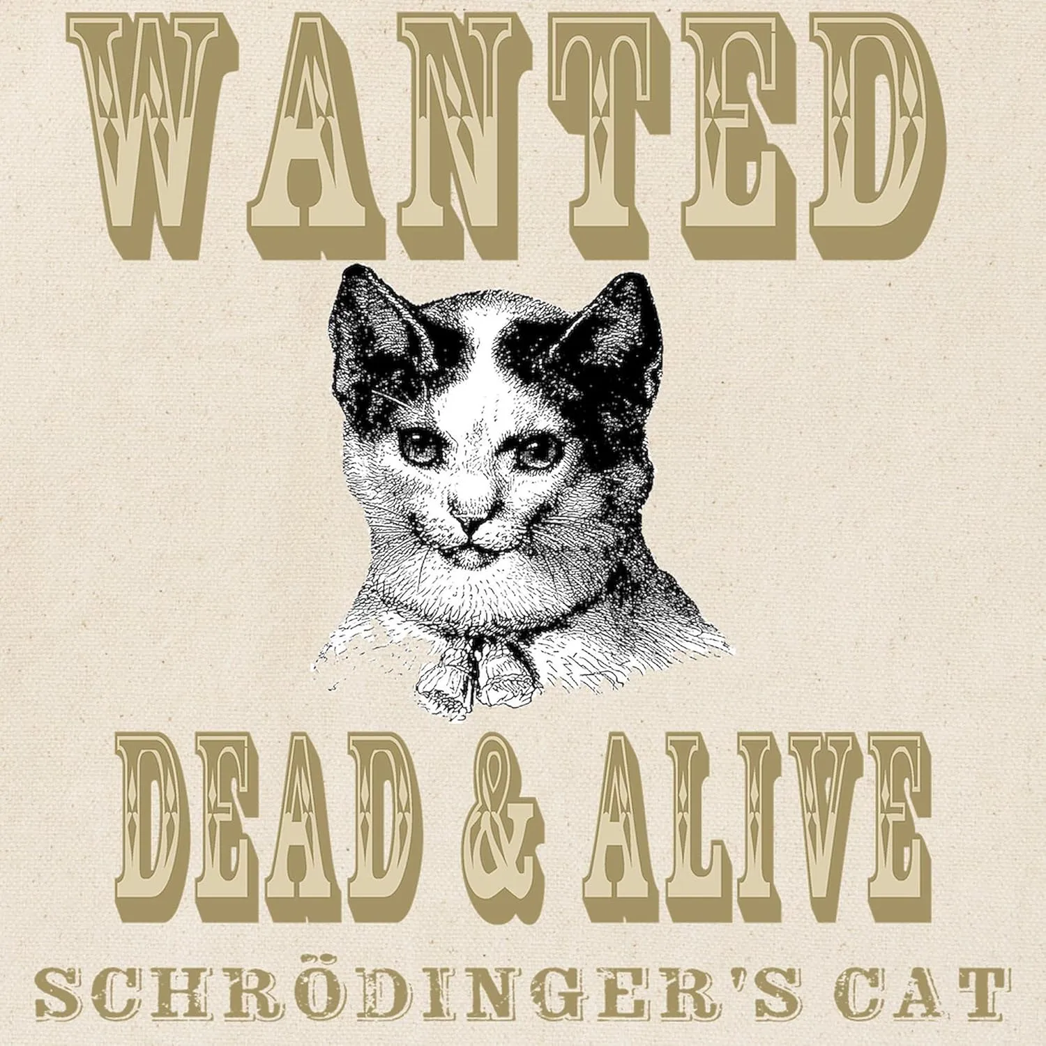 CafePress Schrodingers Cat Tote Bag Reusable Natural Beige Canvas Shopping Bag
