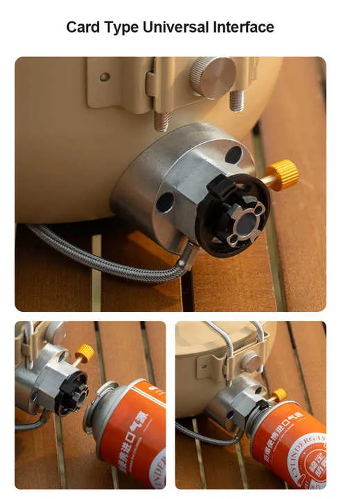 Camping Gas Stove with Non-stick Pan Windproof Portable Camping Picnic Butane Gas Stove for Outdoor Hiking Cooking موقد غاز للتخييم مع مقلاة غير لاصقة، مقاوم للرياح، موقد غاز البوتان محمول للتخييم والنزهات الخارجية والطهي